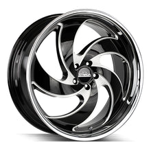 Charger l'image dans la galerie, C05252025GBMLSS - Strada Street Classics C05 Retro 5 22X9 5X120 25mm Gloss Black Milled Ss Lip - Strada Street Classics Wheels Canada