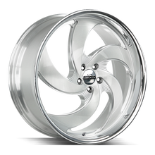 Load image into Gallery viewer, C05252035BFSMLSS - Strada Street Classics C05 Retro 5 22X9 5X120 35mm Brushed Face Silver Milled Ss - Strada Street Classics Wheels Canada
