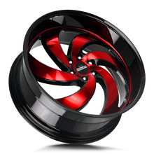 Load image into Gallery viewer, C06463924GBMR - Strada Street Classics C06 Retro 6 24X10 6X139.7 24mm Gloss Black Candy Red Machine - Strada Street Classics Wheels Canada