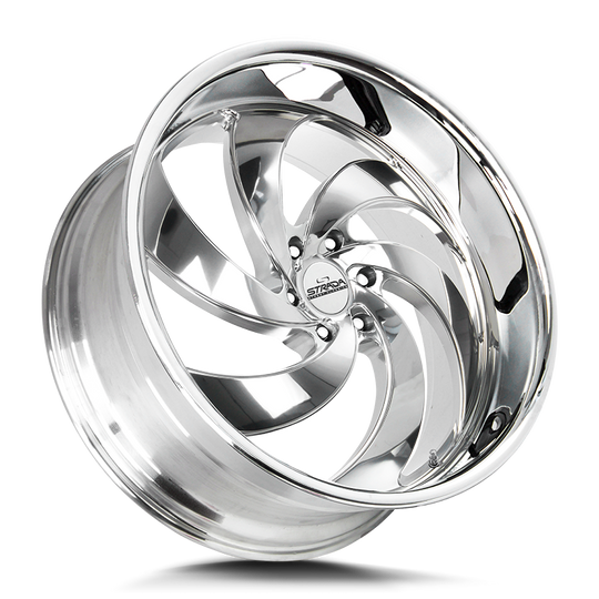 C06463524C - Strada Street Classics C06 Retro 6 24X10 6X135 24mm Chrome - Strada Street Classics Wheels Canada