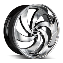 Load image into Gallery viewer, C06451515GBMLSS - Strada Street Classics C06 Retro 6 24X10 5X115 15mm Gloss Black Milled Ss Lip - Strada Street Classics Wheels Canada