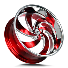 Load image into Gallery viewer, C06400015RMLSS - Strada Street Classics C06 Retro 6 24X10 BLANK 15mm Candy Red Milled Ss Lip - Strada Street Classics Wheels Canada