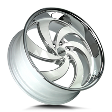 Load image into Gallery viewer, C06463524WMLSS - Strada Street Classics C06 Retro 6 24X10 6X135 24mm Gloss White Milled Ss Lip - Strada Street Classics Wheels Canada