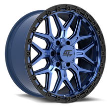 Load image into Gallery viewer, GT3134178516259 - GT Offroad Revolt 17X8.5 6X135 / 6X139.7 ET 25mm Midnight Blue with Black Ring - GT Offroad Wheels Canada