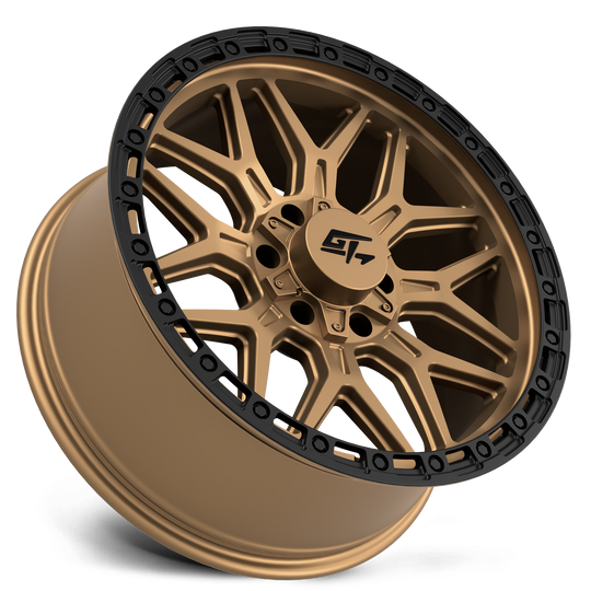 GT31212009181211 - GT Offroad Revolt 20X9 8X165.1 ET 12mm Matte Bronze with Black Ring - GT Offroad Wheels Canada