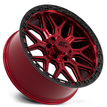 Charger l'image dans la galerie, GT3133200912126 - GT Offroad Revolt 20X9 5X127 / 5X139.7 ET 12mm Red Anodized with Black Ring - GT Offroad Wheels Canada