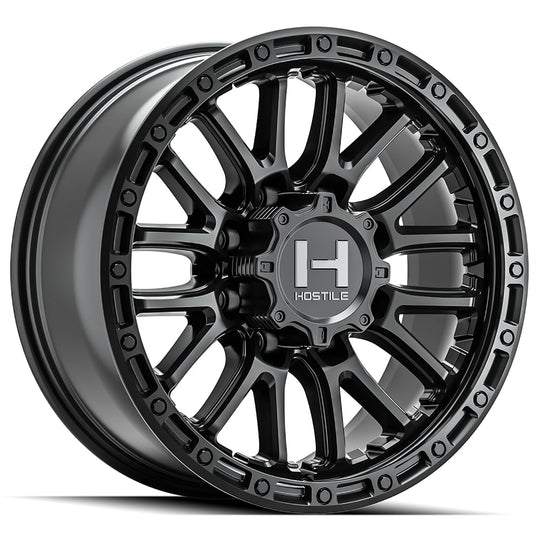 H135-1790613550A - Hostile Ridgecrest 17X9 6X135 0mm Asphalt Wheel - Hostile Wheels Canada