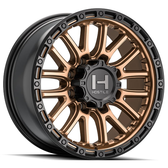 H135-1890816550Z - Hostile Ridgecrest 18X9 8X165.1 1mm Bronze Wheel - Hostile Wheels Canada