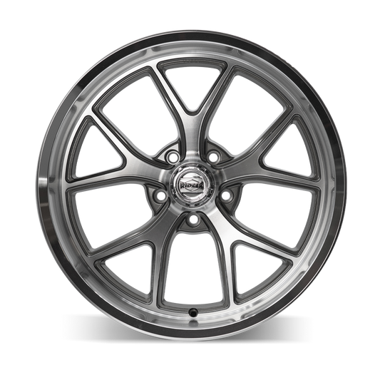 661-8973GGD - Ridler 661 18X9.5 5X127 /  ET 0mm Gloss Grey with Diamond Cut Face And Lip - Ridler Wheels Canada