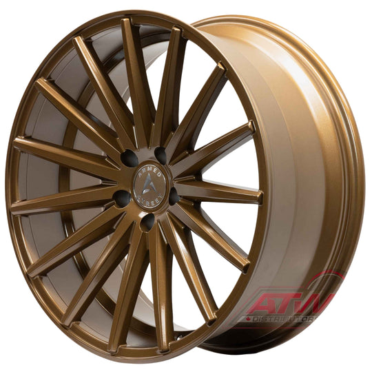 B153-1880-16-115 - Armed Street Rival 18X8 5X114.3 ET 32mm Gloss Dark Bronze - Armed Street Wheels Canada