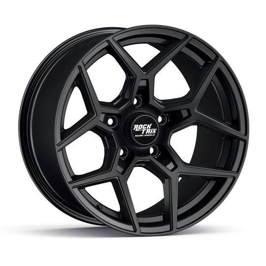 V10117 - Rocktrix RT105 17X9 5X127 12mm Matte Black - Rocktrix Wheels Canada