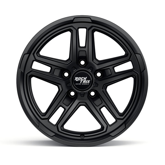 V10124 - Rocktrix RT108 17X9 5X127 -12mm Matte Black - Rocktrix Wheels Canada