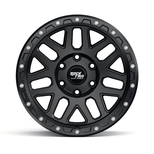 V10132 - Rocktrix RT110 17X9 5X127 -12mm Matte Black - Rocktrix Wheels Canada