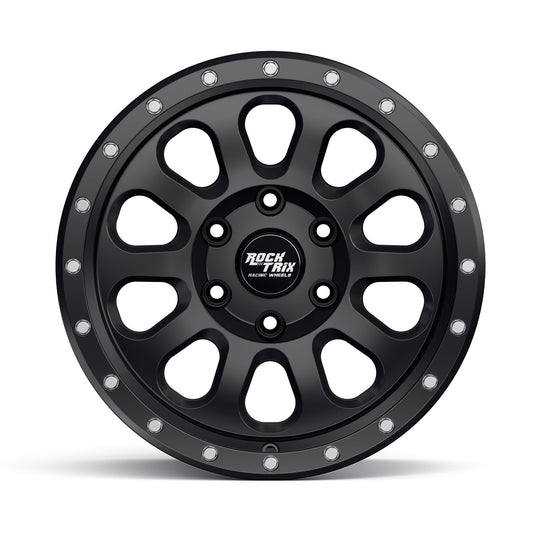 V10140 - Rocktrix RT111 17X9 5X127 -12mm Matte Black - Rocktrix Wheels Canada