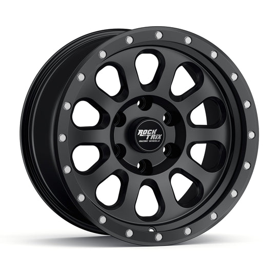 V10140 - Rocktrix RT111 17X9 5X127 -12mm Matte Black - Rocktrix Wheels Canada