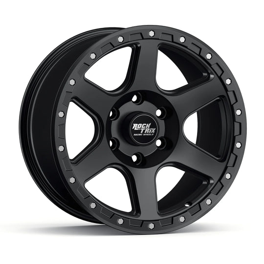 V10152 - Rocktrix RT112 17X9 6X139.7 -12mm Matte Black - Rocktrix Wheels Canada