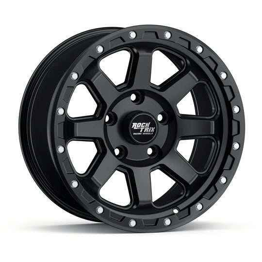 V10192 - Rocktrix RT116 17X9 5X127 -12mm Matte Black - Rocktrix Wheels Canada