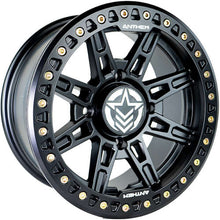 Load image into Gallery viewer, B814157045043 - Anthem Rogue Beadlock UTV 15X7 4X156 13mm Satin Black - Anthem Wheels Canada