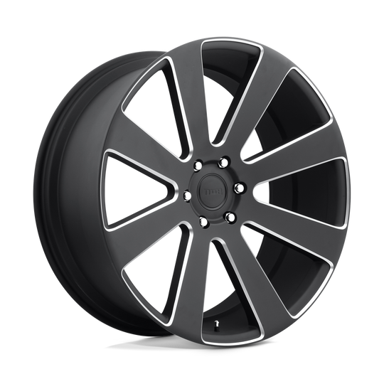 S187229577+30 - DUB S187 8-BALL 22X9.5 6X139.7  30mm Matte Black Milled - DUB Wheels Canada