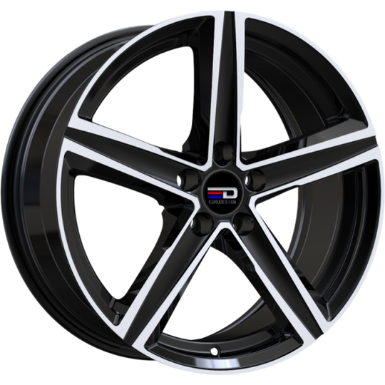 S1880D4263GBP - Euro Design Spa 18X8 5X108 ET 42mm Gloss Black Polished - Euro Design Wheels Canada