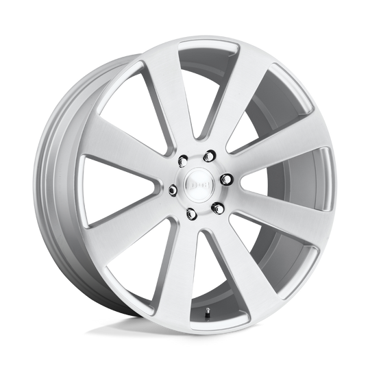 S213240077+20 - DUB S213 8-BALL 24X10 6X139.7  20mm Gloss Silver Brushed - DUB Wheels Canada