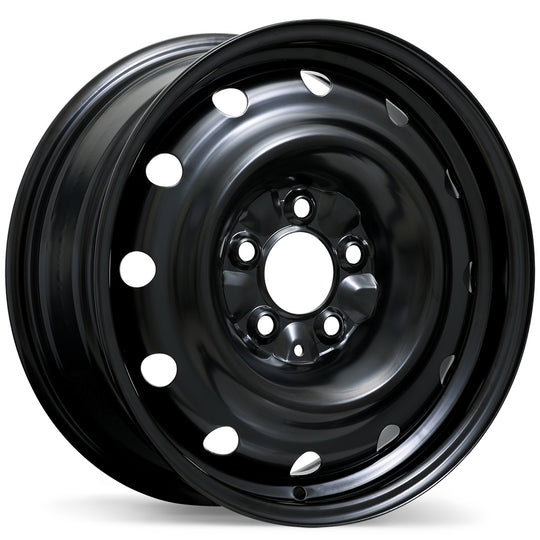 S39-1665-65BN+40C720 - Fast Steel Standard 16X6.5 5X114.3 ET 40mm Black - Fast Steel Wheels Canada