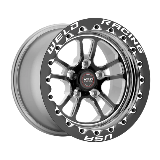 70HB7100N72F - Weld Racing S70 Beadlock 17X10 5X120 ET 43mm Black Center - Polished Shell - Weld Racing Wheels Canada