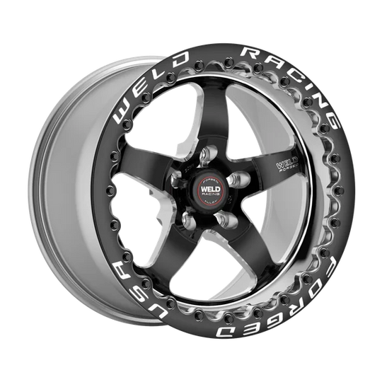 71MB7100B83F - Weld Racing S71 Beadlock 17X10 5X120.65 ET 71mm Black Center - Polished Shell - Weld Racing Wheels Canada