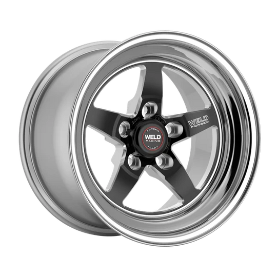 71MB8100B57A - Weld Racing S71 18X10 5X120.65 ET 5mm Black Center - Polished Shell - Weld Racing Wheels Canada