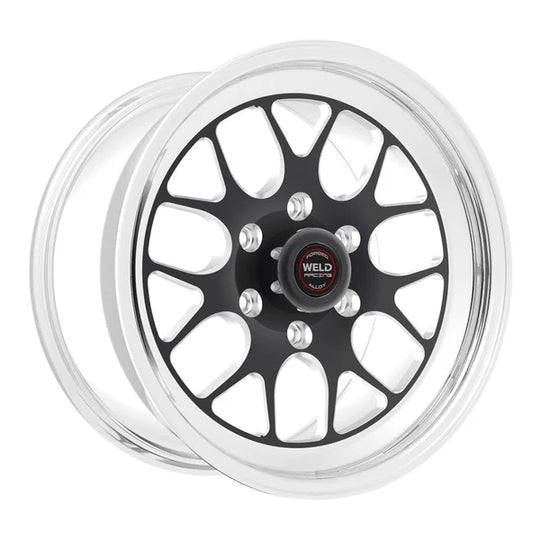 77LB7070E42A - Weld Racing S77 HD 17X7 6X139.7 ET 5mm Black Center - Polished Shell - Weld Racing Wheels Canada