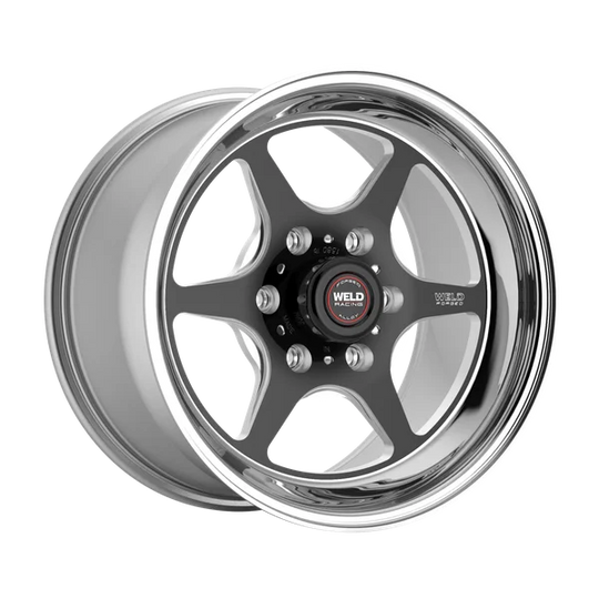 79LB8080E56A - Weld Racing S79 HD 18X8 6X139.7 ET 28mm Black Center - Polished Shell - Weld Racing Wheels Canada