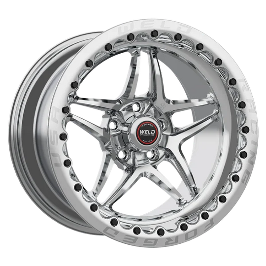 81HP7110B77A - Weld Racing S81 17X11 5X120.65 ET 43mm Polished Center - Polished Shell - Weld Racing Wheels Canada