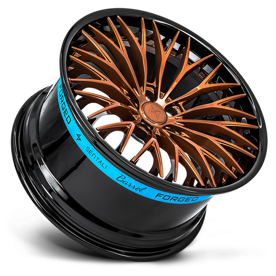 SB1119951384 - Sentali Barrel Forged SB1 19X9.5 5X114.3 38mm Gloss Black Lip / Gloss Bronze Centre - Sentali Barrel Forged Wheels Canada