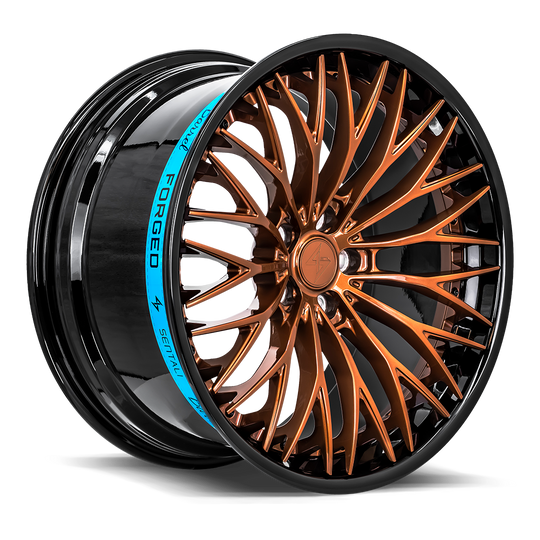SB1119951384 - Sentali Barrel Forged SB1 19X9.5 5X114.3 38mm Gloss Black Lip / Gloss Bronze Centre - Sentali Barrel Forged Wheels Canada