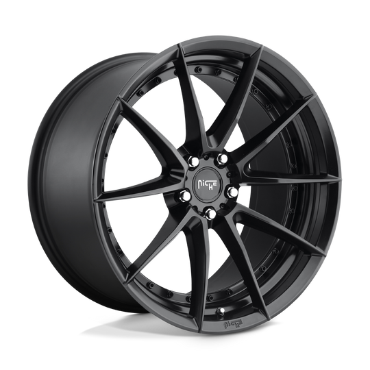 M196198531+40 - Niche M196 Sector 19X8.5 5X108  40mm Matte Black - Niche Wheels Canada