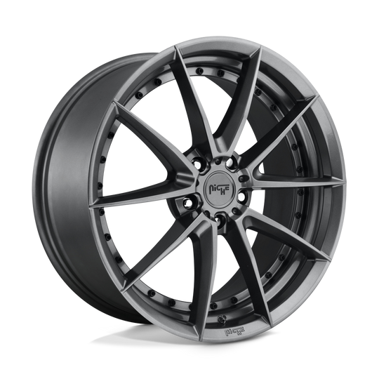 M197198543+42 - Niche M197 Sector 19X8.5 5X112  42mm Gloss Anthracite - Niche Wheels Canada