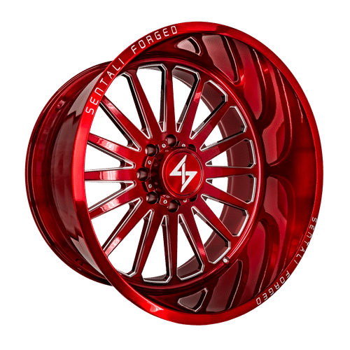 SF226148376RM - Sentali Forged SF-2 26X14 8X170 -76mm Red Milled - Sentali Forged Wheels Canada
