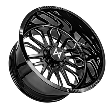 Charger l'image dans la galerie, SF324146276BM - Sentali Forged SF-3 24X14 6X139.7 -76mm Gloss Black Milled - Sentali Forged Wheels Canada
