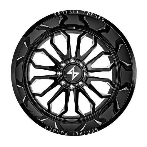 SF322108224BM - Sentali Forged SF-3 22X10 8X180 -24mm Gloss Black Milled - Sentali Forged Wheels Canada