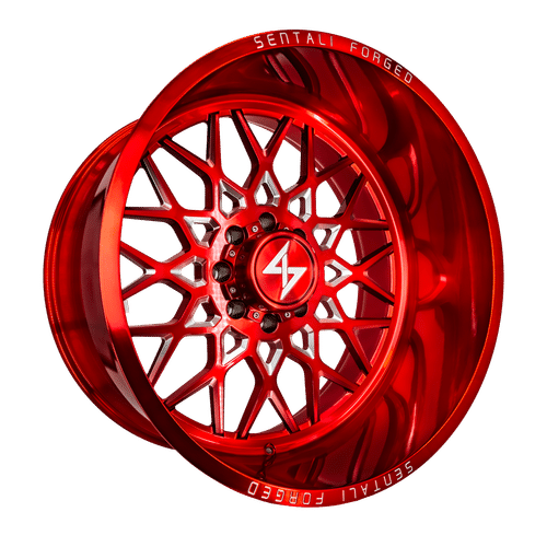 SF524128244RM - Sentali Forged SF-5 24X12 8X180 -44mm Red Milled - Sentali Forged Wheels Canada