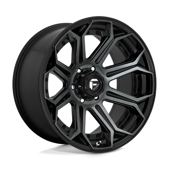 D70420008447 - Fuel Off-Road D704 Siege 20X10 6X139.7 -18 mm Gloss Machined Double Dark Tint - Fuel Off-Road Wheels Canada
