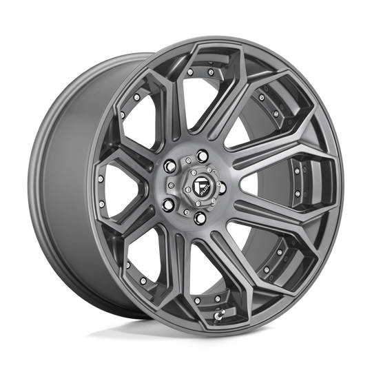 D70520007547 - Fuel Off-Road D705 Siege 20X10 5X127 -18 mm Brushed Gun Metal Tinted Clear - Fuel Off-Road Wheels Canada
