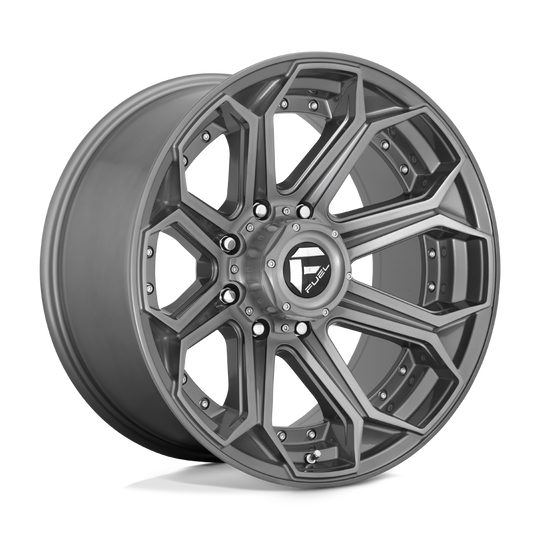 D70520008247 - Fuel Off-Road D705 Siege 20X10 8X165.1 -18 mm Brushed Gun Metal Tinted Clear - Fuel Off-Road Wheels Canada