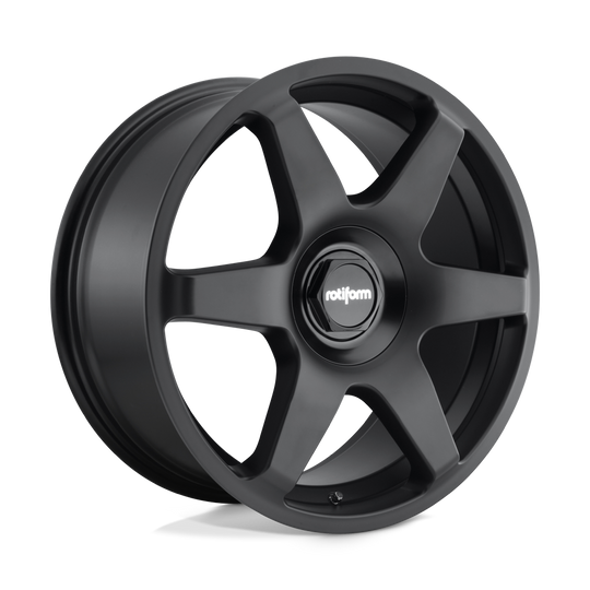 R113198500+45D - Rotiform R113 Six 19X8.5 BLANK  45mm Matte Black - Rotiform Wheels Canada