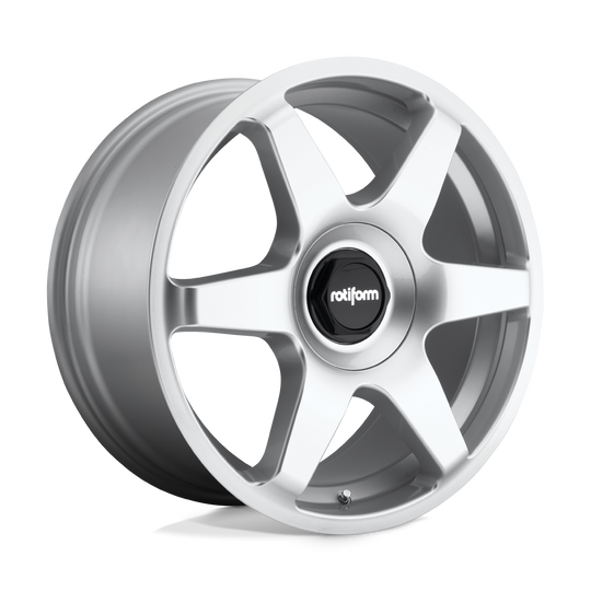 R114188514+45 - Rotiform R114 Six 18X8.5 5X112 / 5X100 45mm Gloss Silver - Rotiform Wheels Canada