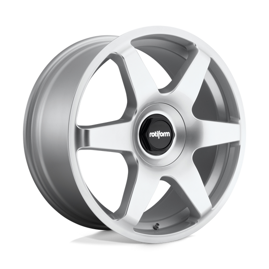 R114198500+45D - Rotiform R114 Six 19X8.5 BLANK  45mm Gloss Silver - Rotiform Wheels Canada