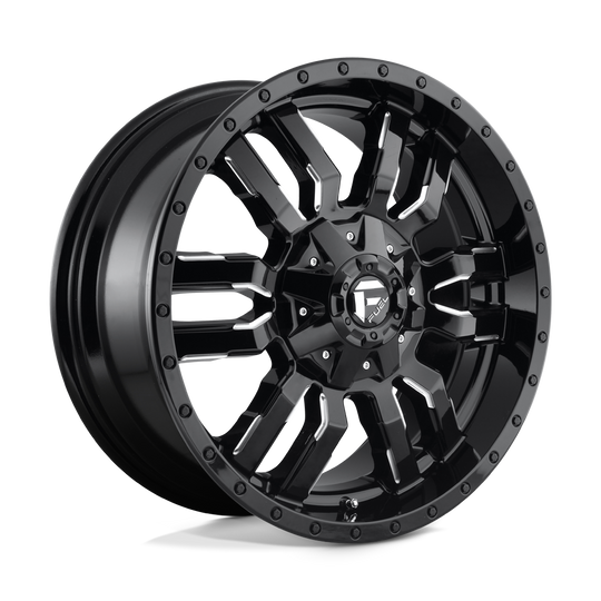 D59520907563 - Fuel Off-Road D595 Sledge 20X9 5X127 ET 35mm Gloss Black Milled - Fuel Off-Road Wheels Canada
