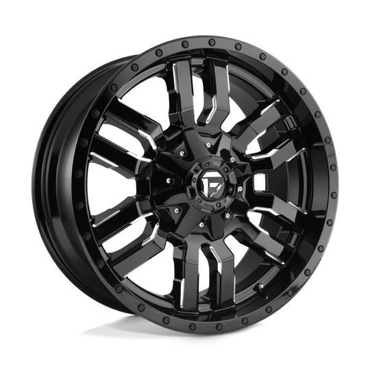 D59520001847US - Fuel Off-Road D595 Sledge 20X10 8X180 -18 mm Gloss Black Milled - Fuel Off-Road Wheels Canada