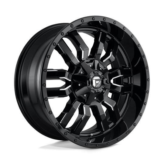 D59522001857 - Fuel Off-Road D595 Sledge 22X10 8X180 10mm Gloss Black Milled - Fuel Off-Road Wheels Canada