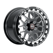 Load image into Gallery viewer, RS077I8711N01571N0050SC0 - Weld Off-Road SM77 Beadlock 17X11 5X115 ET -5mm Gloss Black Milled - Weld Off-Road Wheels Canada